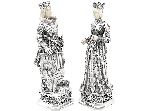 Duke and Duchess Antique Silver Figurines