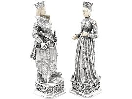 German Sterling Silver Duke and Duchess Table Ornaments - Antique 1908