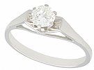 0.59 ct Diamond and 18 ct White Gold Solitaire Ring - Antique and Vintage