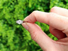 vintage 18ct white gold solitaire ring for sale