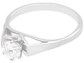 vintage 18ct white gold solitaire ring
