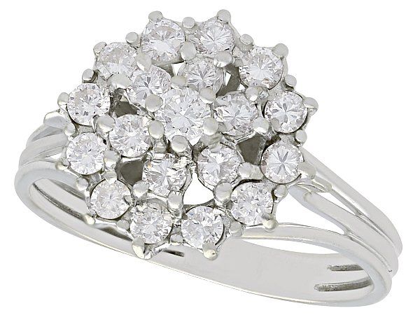 Vintage Diamond Cluster Cocktail Ring