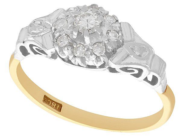 1920s Diamond Dress Ring in Gold 