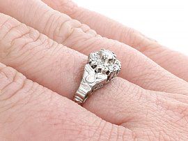 1920s Diamond Dress Ring in Gold Wearing Hand