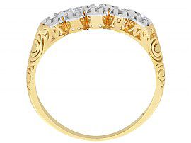 1920s Five Stone Diamond Ring in Yellow Gold