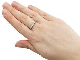 1920s Five Stone Diamond Ring Wearing