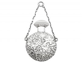 Sterling Silver Scent Flask - Antique Victorian; A2102