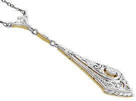 Art Deco Diamond Necklace in 14Carat Gold