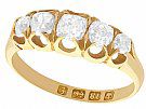 0.78 ct Diamond and 18 ct Yellow Gold Five Stone Ring - Antique Victorian