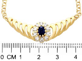 Unusual Sapphire and Diamond Necklace Size