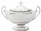 Sterling Silver Soup Tureen - Adams Style - Antique Victorian