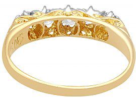 Antique 18ct Yellow Gold Five Stone Diamond Ring