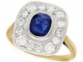 vintage sapphire cluster ring for sale 