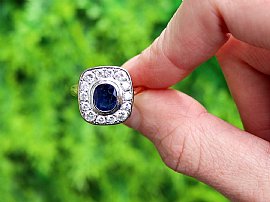 vintage sapphire cluster ring for sale 