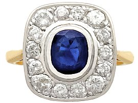 vintage sapphire cluster ring for sale