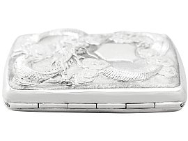 Silver Cigarette Case Chinese Export 