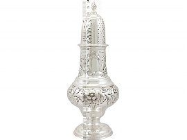 silver sugar caster with ruler
