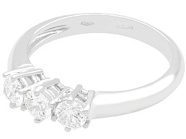 18 ct White Gold Diamond Trilogy Ring 