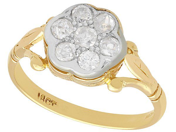 18 ct Yellow Gold Cluster Ring