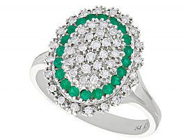 vintage diamond and emerald cocktail ring