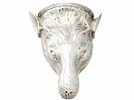Sterling Silver Fox Head Stirrup Cup - Antique George III