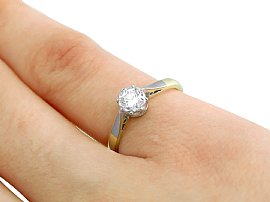 0.35ct Diamond Engagement Ring Wearing