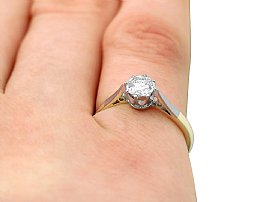 0.35ct Diamond Engagement Ring Wearing