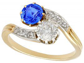 Sapphire Twist Engagement Ring