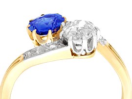 Antique Sapphire Twist Engagement Ring
