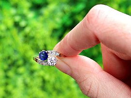 Sapphire Twist Engagement Ring UK