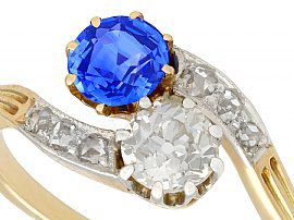 Antique Sapphire Twist Engagement Ring