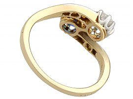 Sapphire Twist Engagement Ring in Yellow Gold