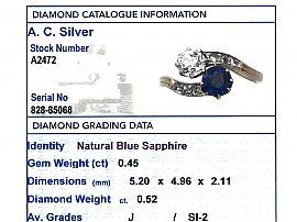 Sapphire Twist Engagement Ring Card