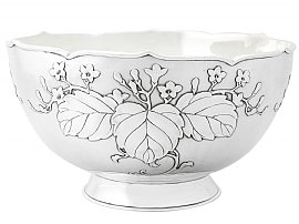 Japanese Pure Silver Presentation Bowl - Antique 1917