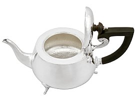 Art Nouveau Sterling Silver Tea Set Open