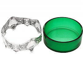Antique Green Glass Dishes