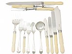 Sterling Silver Canteen of Cutlery for Six Persons - Antique George V (1923)