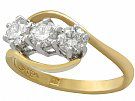 0.65 ct Diamond and 18 ct Yellow Gold Trilogy Ring - Contemporary 1997