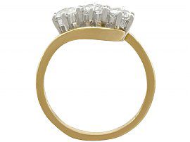 Trilogy Diamond Twist Ring in Yellow Gold