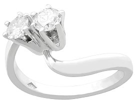 2 Stone Diamond Twist Ring