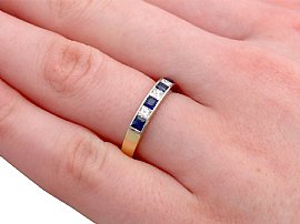 vintage sapphire eternity ring wearing
