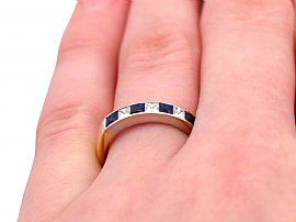 wearing vintage sapphire eternity ring