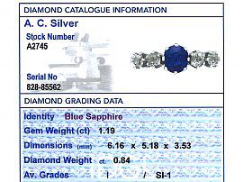 Sapphire and Diamond Ring in 18ct Yellow Gold Card