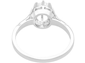 French 1920s Platinum Solitaire Ring