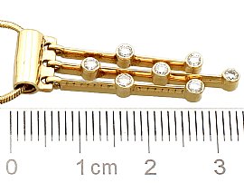 Yellow Gold Diamond Drop Pendant Ruler
