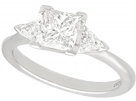 1.87 ct Diamond and Platinum Trilogy Ring - Contemporary  2015