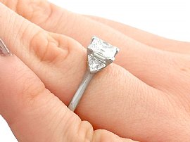 Princess Cut Diamond Engagement Ring with Side Stones