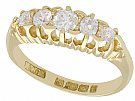 0.78 ct Diamond and 18 ct Yellow Gold Five Stone Ring - Antique 1903