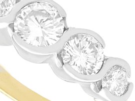 Five Stone Bezel Set Diamond Ring