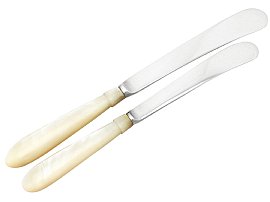 mother of pearl cutlery knife